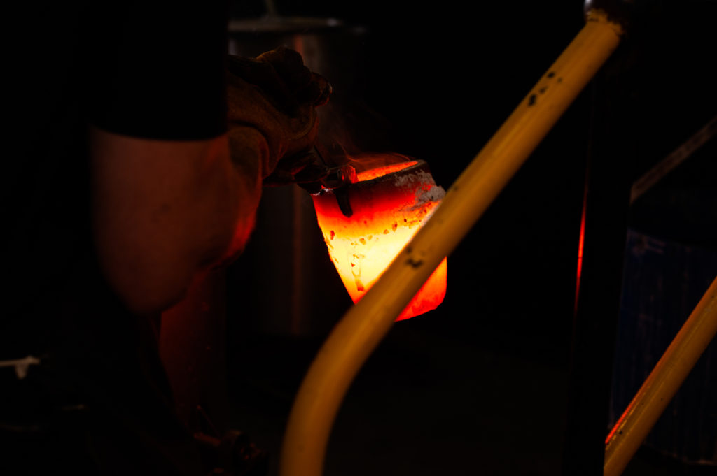 Melting of gold