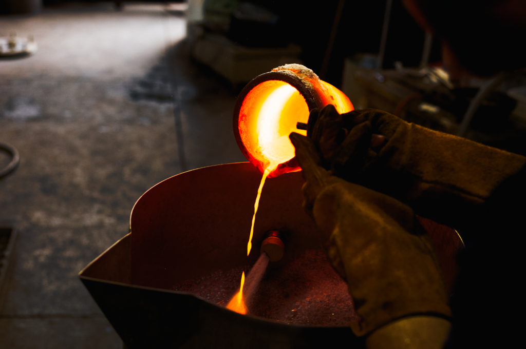 Melting of gold